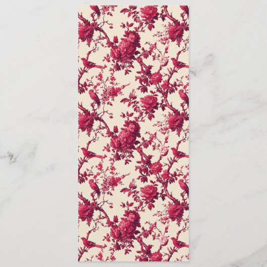 Elegant Maroon Wedding Menu メニュー (裏面)