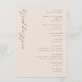Elegant Maroon Wedding Schedule プログラム (裏面)