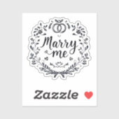 Elegant “Marry Me” Heart Wedding Sticker 💍✨👰 シール (シート)