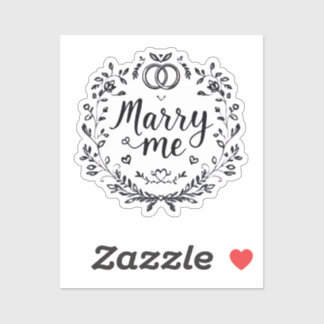 Elegant “Marry Me” Heart Wedding Sticker 💍✨👰 シール