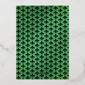 Elegant Masquerade Mask Mardi Gras Bridal Shower 箔招待状 (裏面)