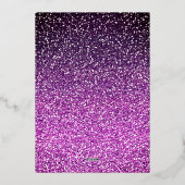 Elegant Masquerade Mask Mardi Gras Party 箔招待状 (裏面)