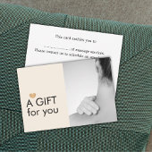 Elegant Massage Therapist Photo Pastel Gold Heart 