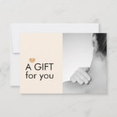 Elegant Massage Therapist Photo Pastel Gold Heart  (正面)