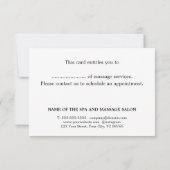 Elegant Massage Therapist Photo Pastel Gold Heart  (裏面)