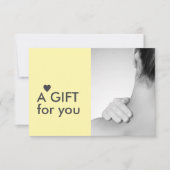 Elegant Massage Therapist Photo Yellow Grey Heart  (正面)