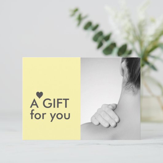 Elegant Massage Therapist Photo Yellow Grey Heart  (スタンド正面)