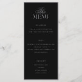 Elegant Matte Black Old Money Wedding メニュー (正面)