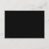 Elegant Matte Black QR Code Details Wedding エンクロージャーカード (裏面)