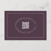 Elegant Mauve Plum RSVP Online Enclosure Card エンクロージャーカード (裏面)