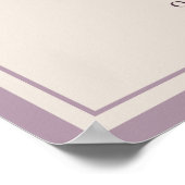 Elegant Mauve Plum Wedding Welcome Sign ポスター (角)