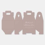 Elegant Mauve Script Wedding Custom Thank You  フェイバーボックス (見開き)