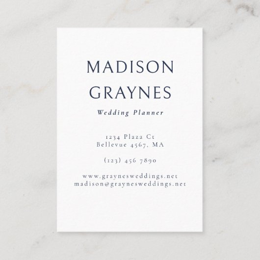 Elegant Maximalist Baroque Floral Professional 名刺 (裏面)