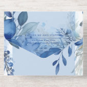 Elegant Maximalist Blue Floral Wedding オールインワン招待状 (背面)