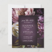 Elegant Maximalist Floral Wedding Save the Date (正面)