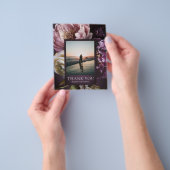 Elegant Maximalist Floral Wedding Thank You Card チラシ (手)