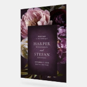 Elegant Maximalist Floral Wedding Welcome Sign アクリルサイン (傾斜)