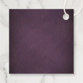 Elegant Maximalist Purple Floral Wedding フェイバータグ (裏面)