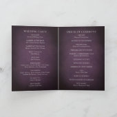 Elegant Maximalist Purple Floral Wedding プログラム (内部)