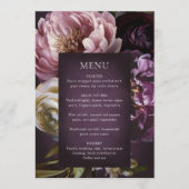 Elegant Maximalist Purple Floral Wedding メニュー (正面)