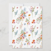 Elegant Meadow Wildflower Wedding セーブザデート (裏面)