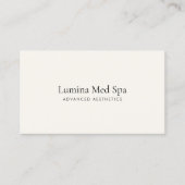 Elegant Med Spa Luxury Branding Ivory 名刺 (正面)