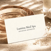 Elegant Med Spa Luxury Branding Ivory 名刺