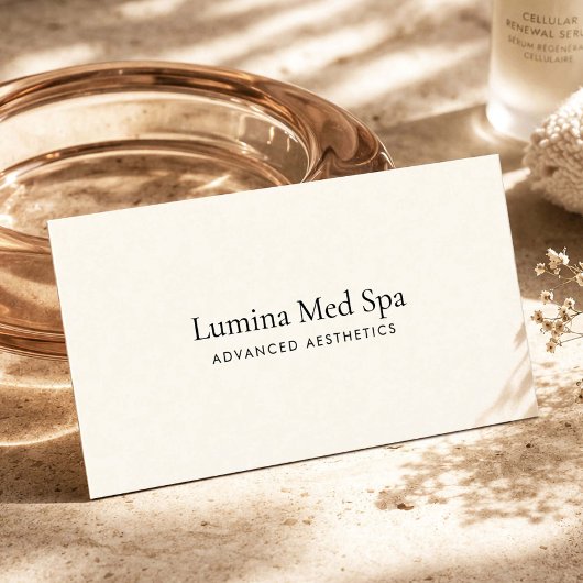 Elegant Med Spa Luxury Branding Ivory 名刺