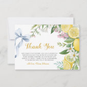 Elegant Mediterranean Bridal Shower Thank You Card サンキューカード (正面)