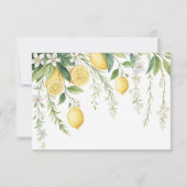 Elegant Mediterranean Bridal Shower Thank You Card サンキューカード (裏面)