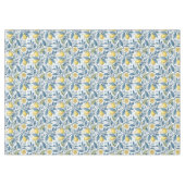 Elegant Mediterranean Lemon Botanical Navy テーブルクロス (正面(横))