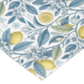 Elegant Mediterranean Lemon Botanical Navy テーブルクロス (アングル)