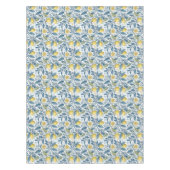 Elegant Mediterranean Lemon Botanical Navy テーブルクロス (正面)