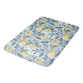 Elegant Mediterranean Lemon Botanical Navy バスマット (アングル)