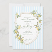 Elegant Mediterranean Lemon Wedding Invitation 招待状 (正面)