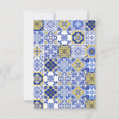 Elegant Meditterranean Wedding with italian tiles 出欠カード (裏面)