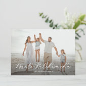 Elegant Mele Kalikimaka Tropical Photo Christmas シーズンカード (スタンド正面)