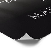 Elegant Memorial Photo Script Welcome Sign ポスター (角)