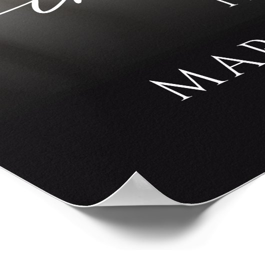 Elegant Memorial Photo Script Welcome Sign ポスター (角)