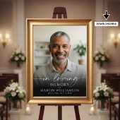 Elegant Memorial Photo Script Welcome Sign ポスター