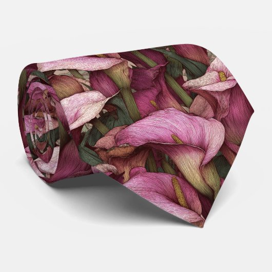 Elegant Men Gifts Calla Lilies ネクタイ (ロール)