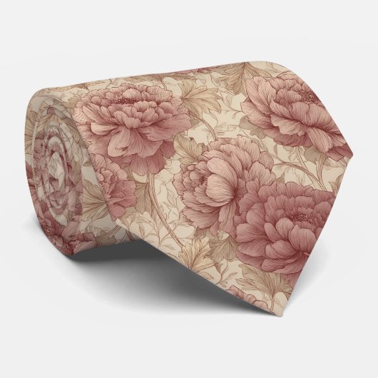 Elegant Men Gifts Peonies ネクタイ (ロール)