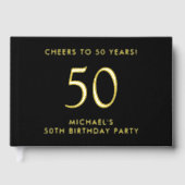 Elegant Mens 50th Birthday Party ゲストブック (正面)