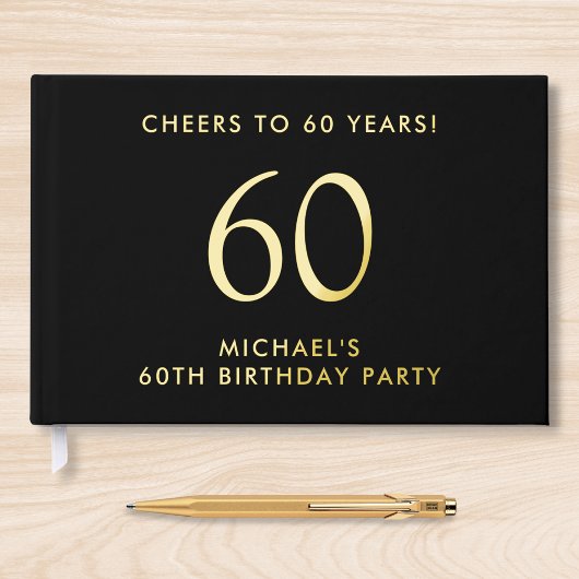 Elegant Mens 60th Birthday Party ゲストブック