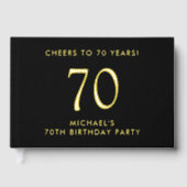 Elegant Mens 70th Birthday Party ゲストブック (正面)