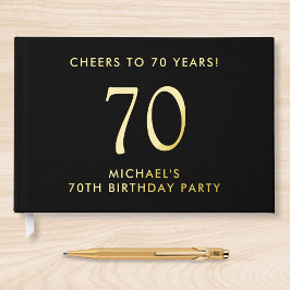 Elegant Mens 70th Birthday Party ゲストブック