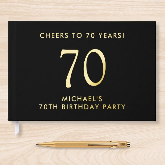 Elegant Mens 70th Birthday Party ゲストブック