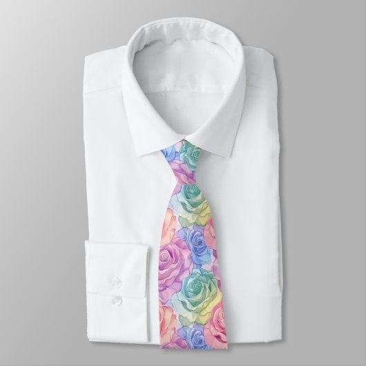 Elegant Mens Fashion Rose Flower ネクタイ (タイ)