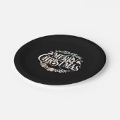 elegant Merry Christmas ペーパープレート (アングル)