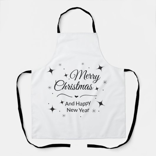 Elegant Merry Christmas and Happy New Year  エプロン (正面)